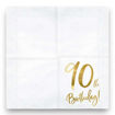Picture of 90TH BIRTHDAY WHITE PAPER NAPKINS 33 X 33CM - 20 PACK